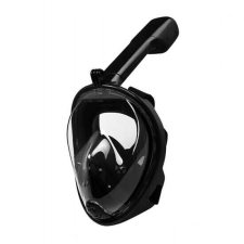Cső snorkeling maszk, Trizand, fekete, ködgátló rendszer, kameratartó, S/M méret strandjáték