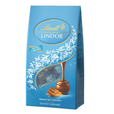  Csokoládé LINDT Lindor Salted Caramel sós karamellás tejcsokoládé golyók dísztasakban 137g csokoládé és édesség