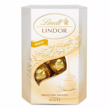 Csokoládé LINDT Lindor White fehércsokoládé golyók díszdobozban 200g csokoládé és édesség