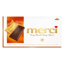  Csokoládé MERCI Narancsos-Manulás 70% étcsokoládés 100g csokoládé és édesség
