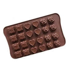  Csokoládé praliné forma (ajándék, szív, rózsa) sütés és főzés