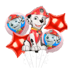 Csokor 5 db Marshall KidMania® Mancs Patrol léggömbből, 65x45 cm party kellék