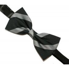  Csokornyakkendő - Fekete-szürke csíkos nyakkendő