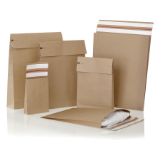  Csomagküldő karton tasak 350x450x80 mm erős barna kraft papírból 200db/doboz e-Green tasak