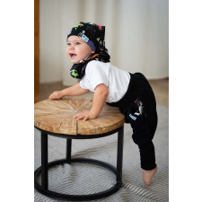  Csomós sapka kétrétegű extra, halloween, fekete babasapka, sál