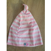  Csomós sapka, vastagcsík, rózsaszín-fehér