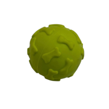  Csontmintás strapabíró rágó- és pattogó kutyalabda – Sárga TPR fogtisztító labda játék kutyáknak