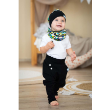  Csősál, kraft, zöld-színes babasapka, sál