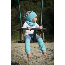  Csősál, türkizkék, egyszínű babasapka, sál