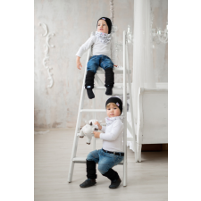  Csősapka, háromszög, fekete-fehér babasapka, sál