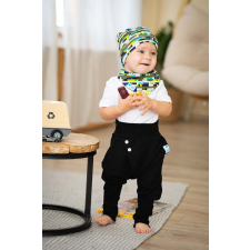  Csősapka kétrétegű extra, kraft, zöld-színes babasapka, sál