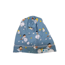  Csősapka kétrétegű extra, szuperhős, kék babasapka, sál