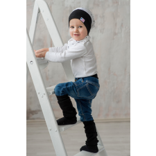  Csősapka, masni, fekete-fehér babasapka, sál