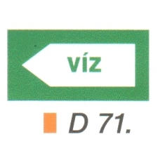  Csövezeték jelölése - víz D71 információs címke