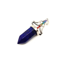 Csúcs medál fém buddha lapis 12x60mm medál