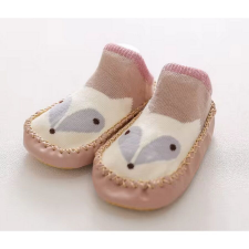  Csúszásgátlós babacipő, puha talpú babazokni - Fehér egérke-11 cm gyerek cipő