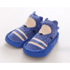  Csúszásgátlós babacipő, puha talpú babazokni - Sötétkék maci-13 cm gyerek cipő