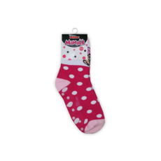  Csúszásgátlós gyerek bokazokni - Minnie egér - teliplüss- pöttyös - pink-fehér - 31-34