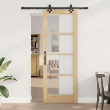 Csúszó Ajtó Hardver Szett 78x211 cm Szilárd Fenyő Fa építőanyag