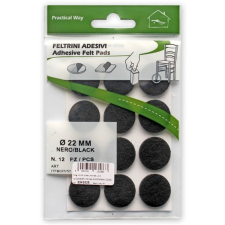  Csúsztatófilc öntapadós 22mm fekete bútor