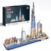 Cubic Fun CubicFun 3D puzzle City Line Dubai LED világítással