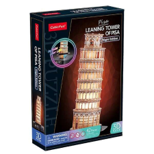 CubicFun 3D LED puzzle 42 db-os Pisai Ferde Torony puzzle, kirakós