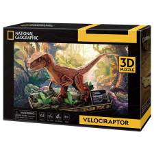 CubicFun 3D puzzle Velociraptor dínószaurusz puzzle, kirakós