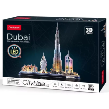  CubicFun Dubai City Line LED Light 3D Puzzle L523h puzzle, kirakós