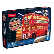  CubicFun London Bus LED Light 3D Puzzle L538h puzzle, kirakós