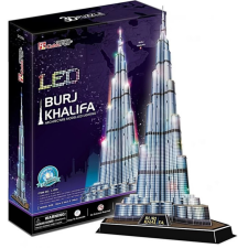 CubicFun Puzzle játék 136 darabos Burj Khalifa 3D LED világítással puzzle, kirakós