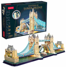 CubicFun Puzzle játék 222 darabos London Tower Bridge 3D LED puzzle, kirakós