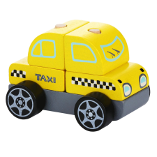 Cubika taxi autó - fa kirakó 5 darabos fajáték