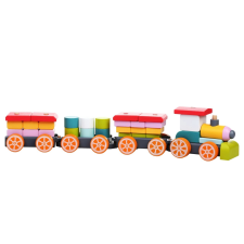 Cubika vonat három vagonnal - fa puzzle 35 darabos puzzle, kirakós