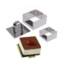 Cukraszom Rozsdamentes acél négyzet alakú sütemény (Mousse) forma sütés és főzés