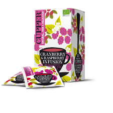  Cupper bio cranberry&amp;raspberry tőzegáfonya-málna tea 20 db 50 g tea