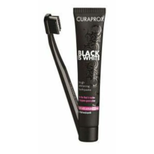  Curaprox Black is white fogkefe+fogkrém szett (90ml) gyógyhatású készítmény