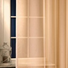 Curtain LILIANA, félorganza fényáteresztő függöny anyag - nugát, 300 cm magas méteráru