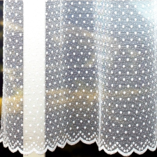 Curtain PÖTYI fehér pöttyös, jacquard függöny anyag, 270 cm lakástextília