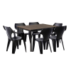 CURVER Carter 6+1 kerti bútor garnitúra szett dió-grafit