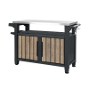 CURVER Decocoat unity műanyag xl kerti grill asztal 207l kőrisfa