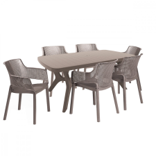 CURVER Elimore 6+1 kerti bútor garnitúra szett cappuccino kerti bútor