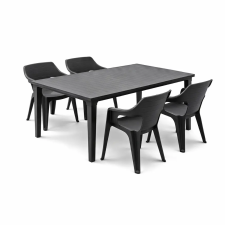 CURVER Elina 4+1 kerti bútor garnitúra szett grafit kerti bútor