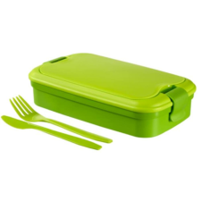 CURVER Ételtartó, evőeszközzel, CURVER Lunch&Go, zöld (KHMU139) konyhai eszköz