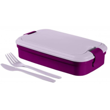 CURVER Ételtartó, evőeszközzel, CURVER "Lunch&Go", lila konyhai eszköz