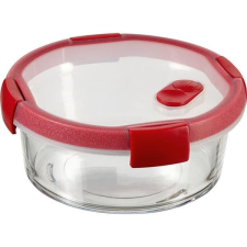 CURVER Ételtartó, kerek, üveg, 0,6 l, CURVER "Smart Cook", piros konyhai eszköz