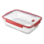 CURVER Ételtartó üveg doboz CURVER Smart Cook tégla sütőbe helyezhető 2,3L piros
