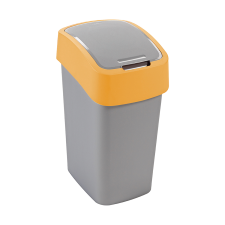 CURVER FLIP BIN BILLENŐS SZEMETES, SÁRGA/EZÜST, 10L szemetes