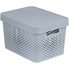  Curver  Infinity dots grey 17 L  műanyag tároló doboz tetővel - szürke bútor