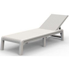 CURVER Keter Mallorca összecsukható, állítható háttámlás műrattan kerti nyugágy - fehér kerti bútor