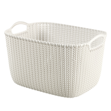 CURVER KNIT KOSÁR 19L FEHÉR, TÉGLALAP 29,5X23,3X39,5CM papírárú, csomagoló és tárolóeszköz